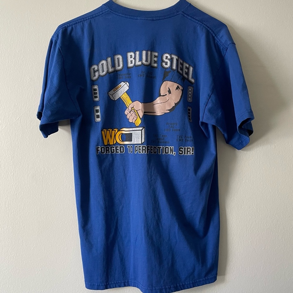 Vintage Y2K cold blue steel Tshirt